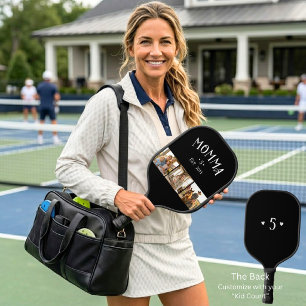 Raquette De Pickleball Maman a établi le nombre d'enfants Chic Noir 3 Pho