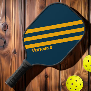Raquette De Pickleball Marée Rétro au Clair de Lune Trois Bandes avec Nom