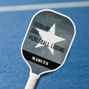 Raquette De Pickleball Mari. Papa. Légende du Pickelball Star Ajoutez vot