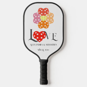 Raquette De Pickleball Mariage de Fiançailles de Pickleball Preppy