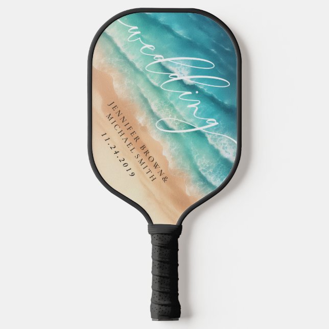 Raquette De Pickleball Mariage des Jeux d'été d'Ocean Beach (Recto)
