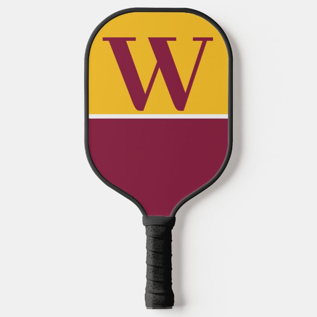 Raquette De Pickleball Maroon & Gold 2 College Monogram Pickleball Paddle (Recto)