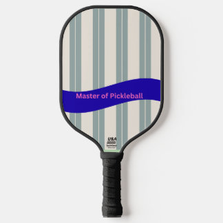 Raquette De Pickleball Master of Pickleball Paddle – Blue Wave Stripe