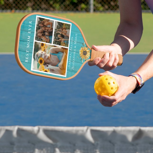 Raquette De Pickleball Meilleur Collage photo MOM Ever Sunflower 3 (Insitu)