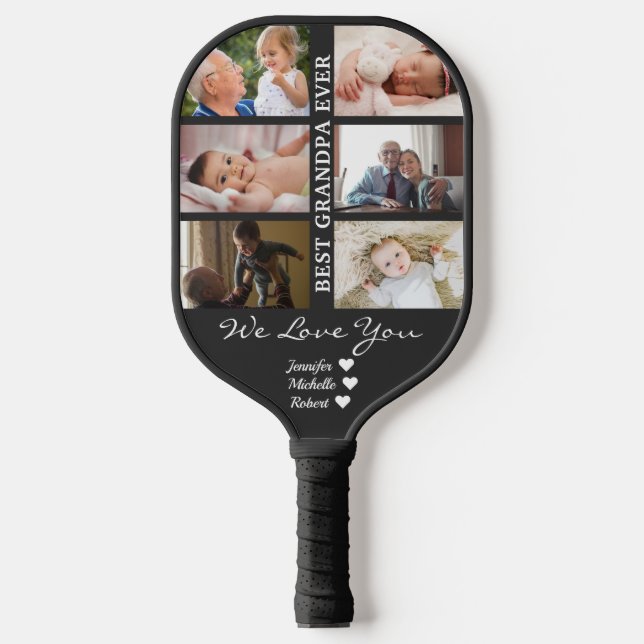 Raquette De Pickleball Meilleur Grand-Père Toujours Personnalisé Photos G (Recto)