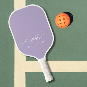 Raquette De Pickleball Meilleure Tante Jeu Monogramme Lavande