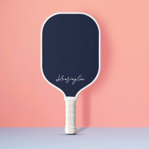 Raquette De Pickleball Miniature moderne marine stylish Script Nom person