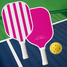 Modern Minimalist Stripes Hot Pink White Custom