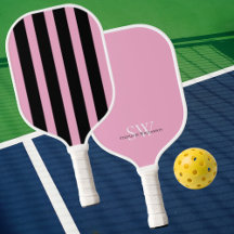 Modern Minimalist Stripes Pink Black Custom