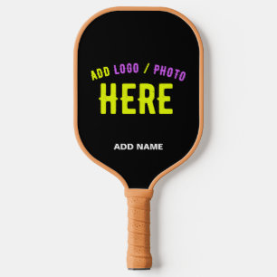 RAQUETTE DE PICKLEBALL MODERNE ET MODERNE PERSONNALISABLE NOIR VÉRIFIÉ