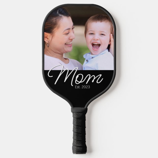 Raquette De Pickleball Mom Established Fun Script Photo (Recto)