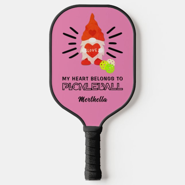 Raquette De Pickleball MON COEUR APPARTIENT À PICKLEBALL Gnome (Recto)