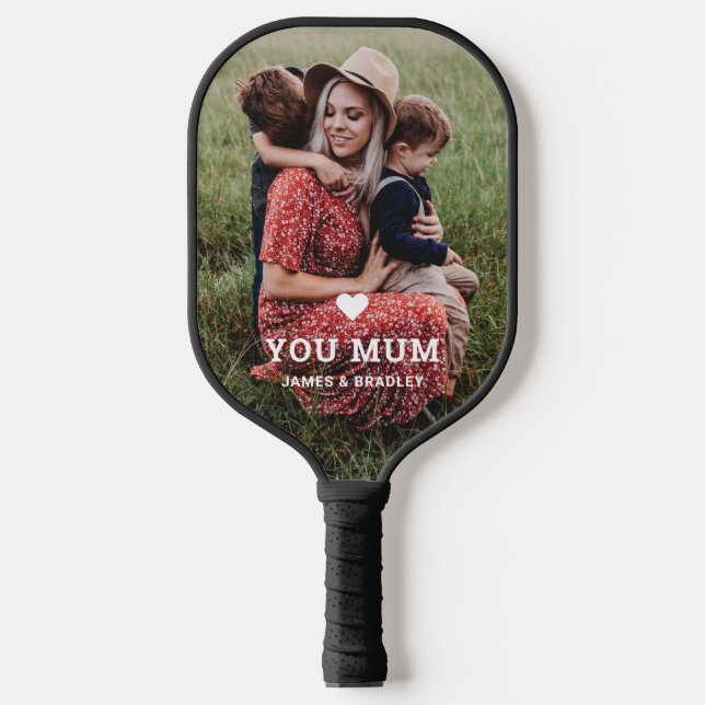 Raquette De Pickleball MON COEUR VOUS AIME MUM Fête des Mères Photo (Recto)
