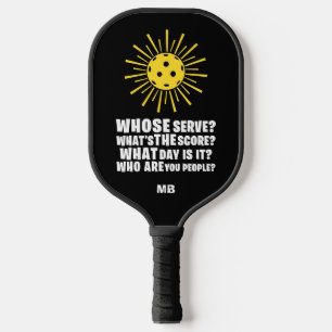 Raquette De Pickleball Monogram Pickleball drôle Typographie