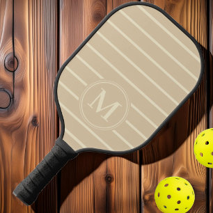 Raquette De Pickleball Monogram Sable couleur dune rayé milieu du siècle
