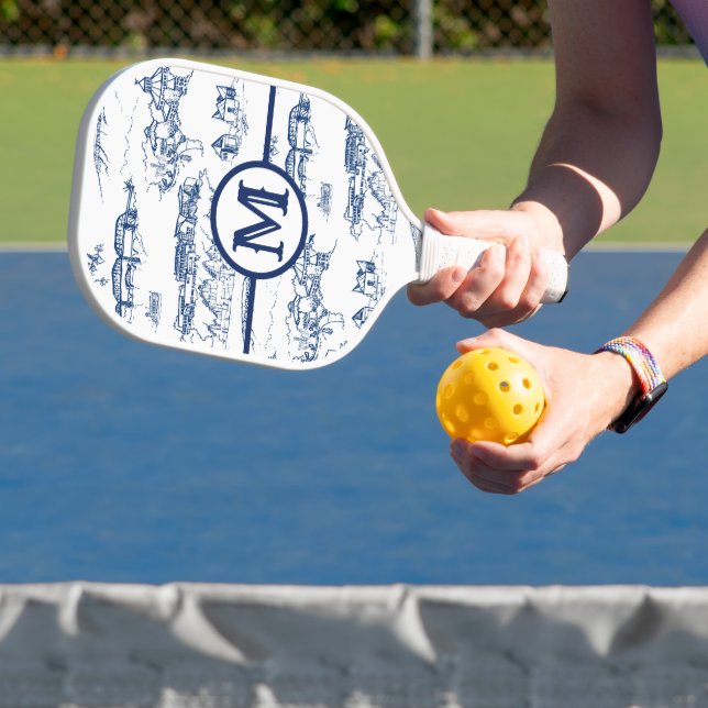 Raquette De Pickleball Monogramme Chattanooga Toile Bleue Pickleball Padd (Insitu)