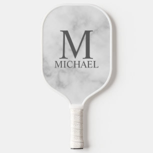Raquette De Pickleball Monogramme classique personnalisé et nom Picklebal