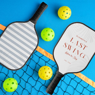 Raquette De Pickleball Monogramme de la mariée à aile dernière du bachelo
