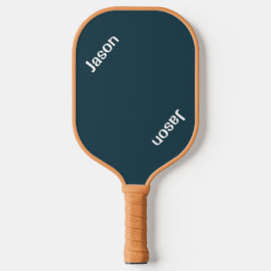 Raquette De Pickleball Monogramme de nom bleu simple minimal mignon tenda