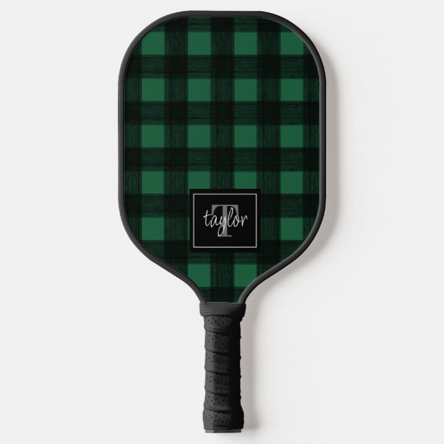 Raquette De Pickleball Monogramme de vérification de la présence de bison (Recto)