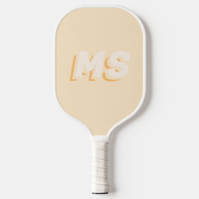 Raquette De Pickleball Monogramme initial moderne (Recto)
