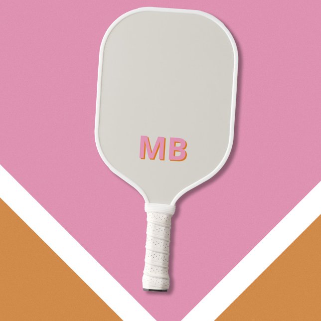 Raquette De Pickleball Monogramme initial moderne simple (Créateur téléchargé)