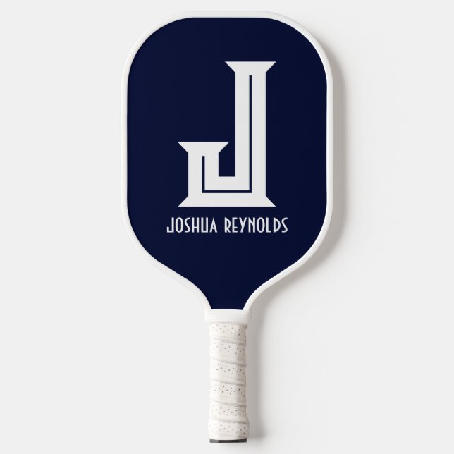 Raquette De Pickleball Monogramme minimal Marine Pickleball Paddle (Recto)