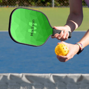 Raquette De Pickleball Monogramme motif de maillage de géométrie de dégra