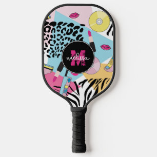 Raquette De Pickleball Monogramme Motif des années 1990