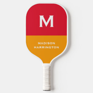 Raquette De Pickleball Monogramme, nom et couleur personnalisés Picklebal