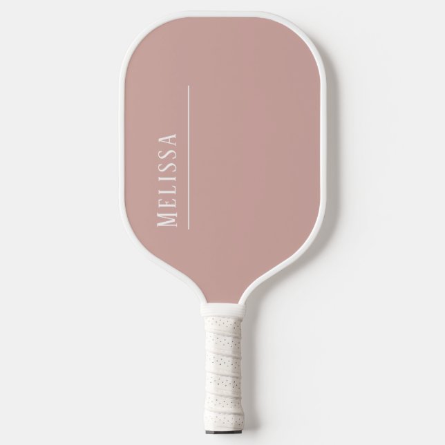 Raquette De Pickleball monogramme personnalisé, rose vif moderne (Recto)