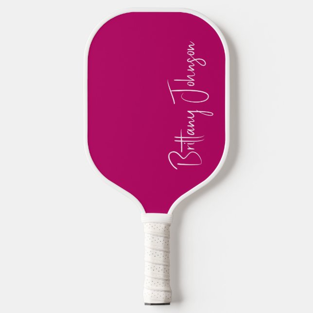 Raquette De Pickleball Monogramme Pickleball rose chaud (Recto)