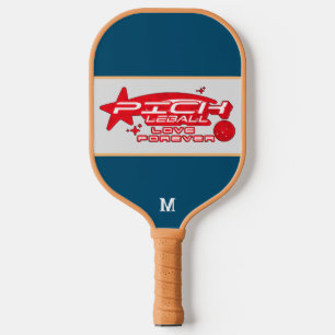 Raquette De Pickleball monogramme professionnel bleu marine