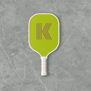 Raquette De Pickleball Monogramme rétro vert