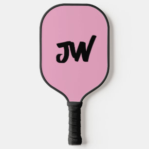 RAQUETTE DE PICKLEBALL MONOGRAMME ROSE MINIMALISTE MODERNE