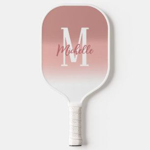 Raquette De Pickleball Monogramme rose moderne