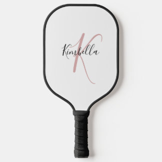 Raquette De Pickleball Monogramme Rose Poussiéreux