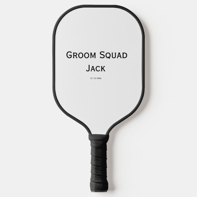 Raquette De Pickleball monogramme simple personnalisé ajouter votre nom m (Recto)