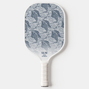 Raquette De Pickleball Monogramme sur mesure du Motif de feuille de coule