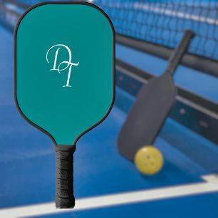 Raquette De Pickleball Monogramme - turquoise solide