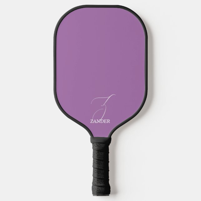 Raquette De Pickleball Monogramme Violet Clair (Recto)