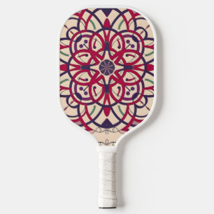 Raquette De Pickleball Mosaic cercle, Mandala-Motif