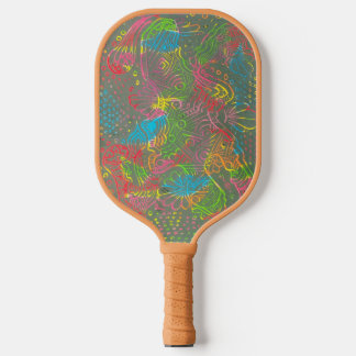 Raquette De Pickleball Mosaïque à fleurs