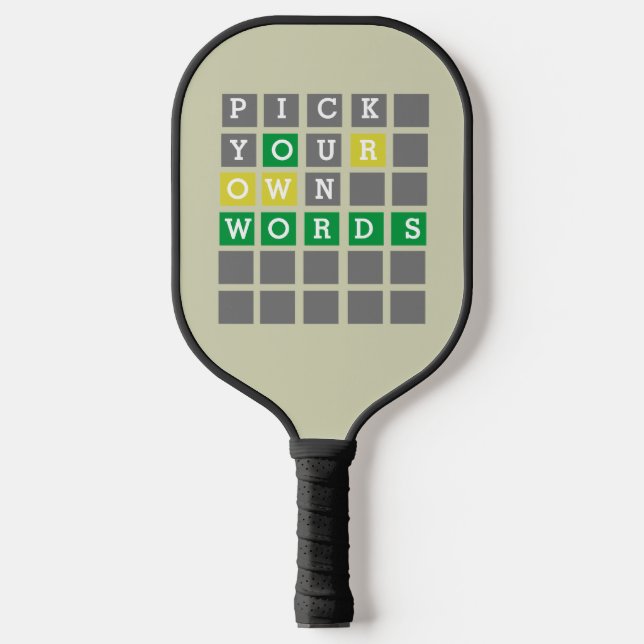 Raquette De Pickleball Mot personnalisé (Recto)
