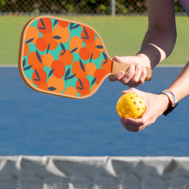 Raquette De Pickleball Motif Abstrait de fruits orange (Insitu)