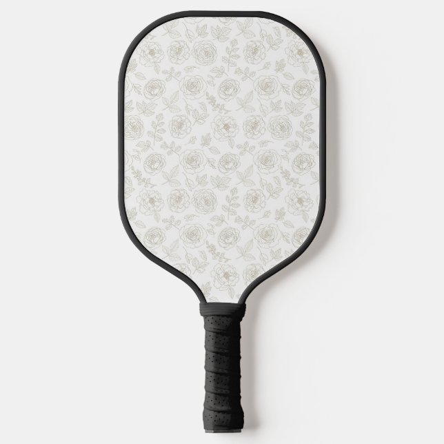 Raquette De Pickleball Motif d'art botanique minimaliste en ligne (4) (Recto)