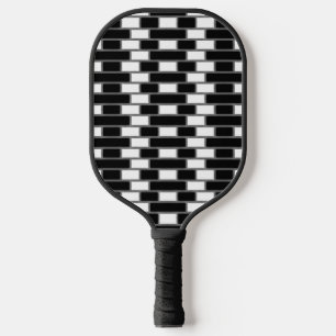Raquette De Pickleball Motif De Vérification De Tartan En Sillitoe Noir E