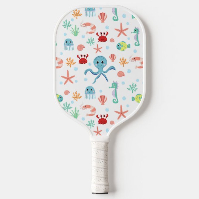 Raquette De Pickleball Motif du monde marin (Recto)