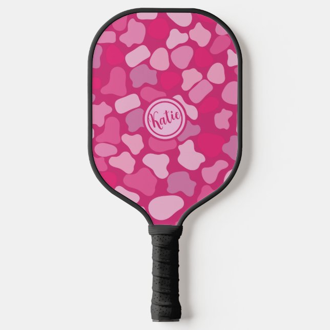 Raquette De Pickleball Motif en pierre rose (Recto)