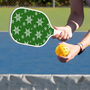 Raquette De Pickleball Motif flocon de neige, Flocons de neige blancs, Ne